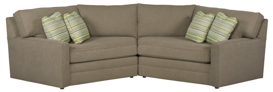 Custom 2-Piece Sectional Sofa with Cuddler Lounges